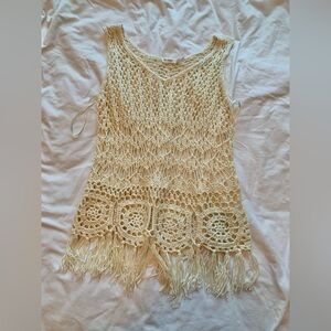 Blue Pepper crochet tank top